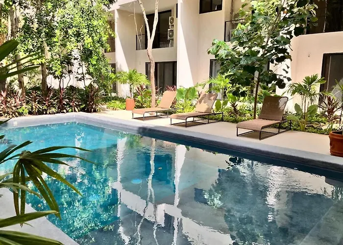 Near Ximbal 6 Guest Pool Gym Wi-fi * Tulum