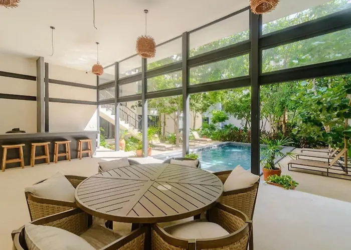 Near Ximbal 6 Guest Pool Gym Wi-fi Apartment Tulum